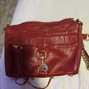 Red Leather Crossbody Bag